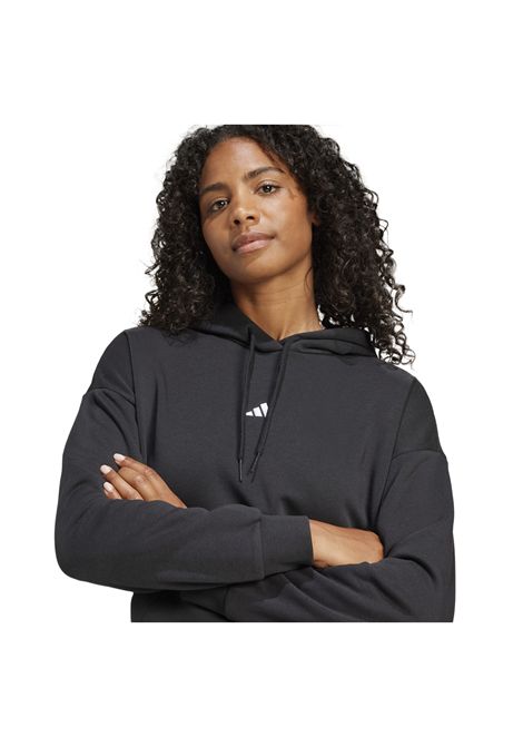 Felpa Adidas Essentials Small Logo Feelcozy con Cappuccio Nero Donna ADIDAS CORE | Felpe | JN1861-